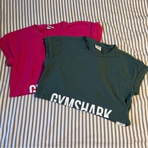 Two Gymshark Fraction Crop Tops